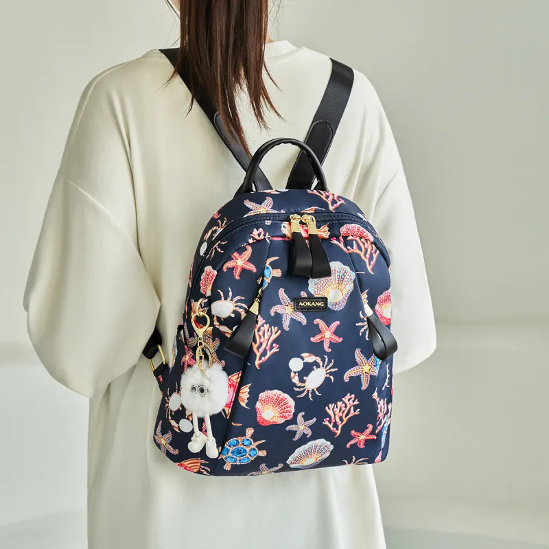 AOKANG Fabric Backpack Regular Women's Multicolor-1