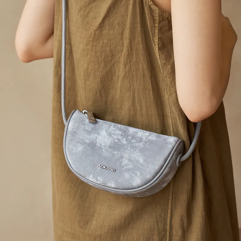 AOKANG Cow Leather With Synthetic Leather Crossbody Bag, Shoulder Bag Women's Multicolor-17