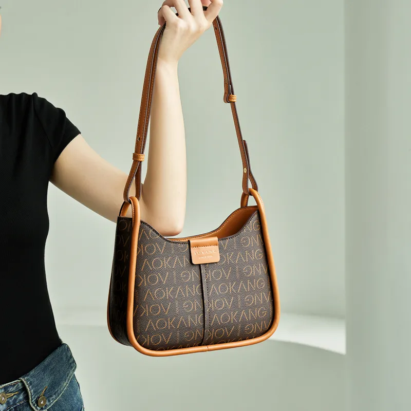 AOKANG PVC Shoulder Bag Regular Women's Cocoa Coffee-2