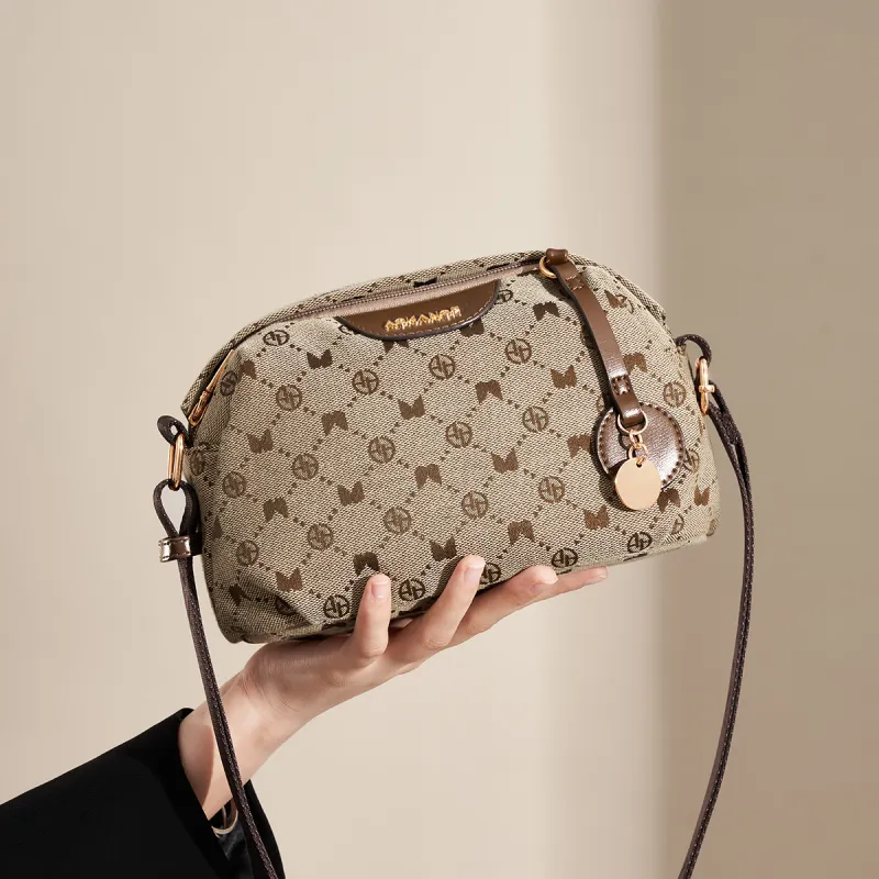 AOKANG Fabric Shoulder Bag Women's Ebony Brown/Hepburn Black-1