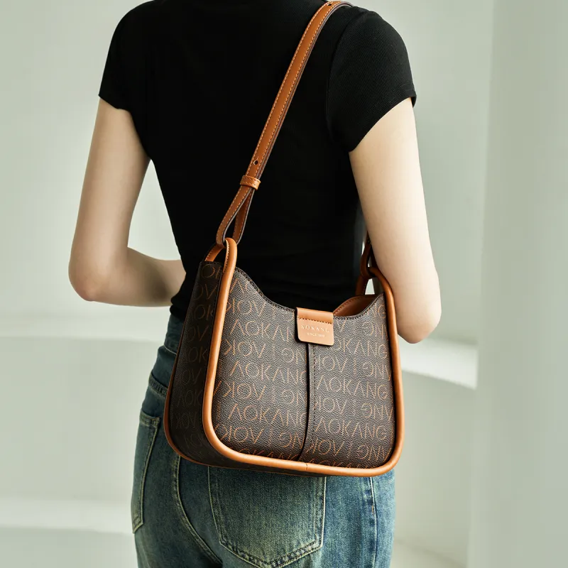 AOKANG PVC Shoulder Bag Regular Women's Cocoa Coffee-4