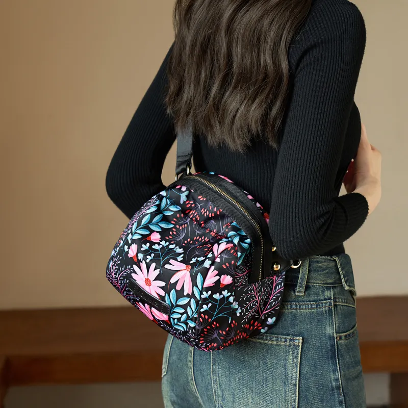 AOKANG Fabric Crossbody Bag, Shoulder Bag Trumpets Women's Classic Black-2