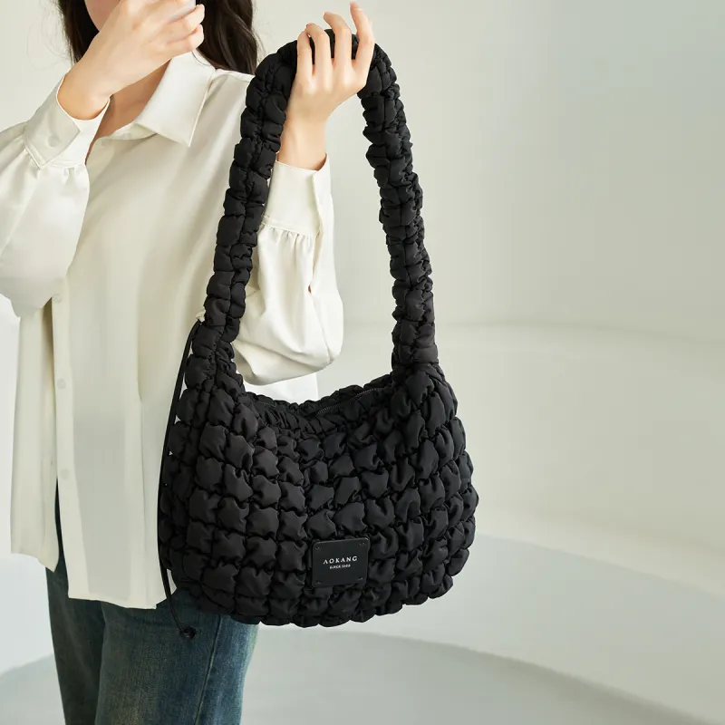 AOKANG Fabric Cloud Bag, Hobo Bag, Shoulder Bag, Commuter Bag Regular Women's Multicolor-3