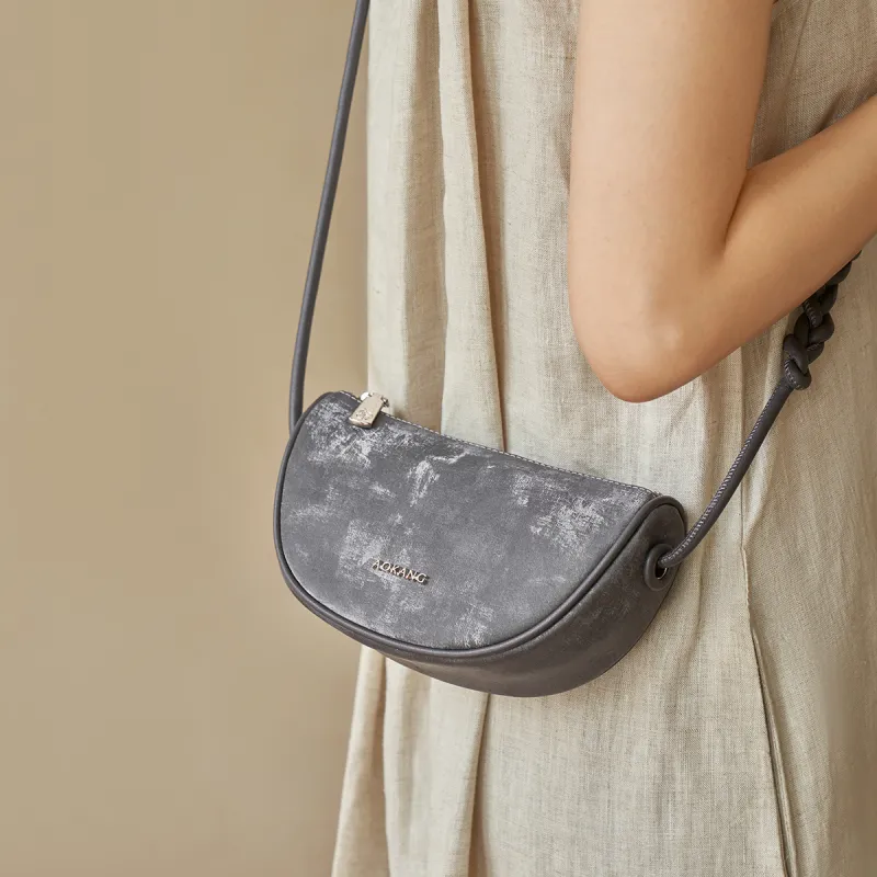 AOKANG Cow Leather With Synthetic Leather Crossbody Bag, Shoulder Bag Women's Multicolor-7