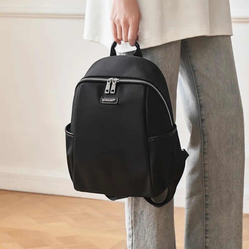 AOKANG Fabric Backpack Medium Size Unisex Classic Black-2