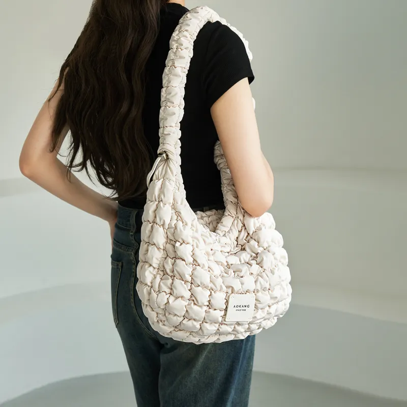 AOKANG Fabric Cloud Bag, Hobo Bag, Shoulder Bag, Commuter Bag Regular Women's Multicolor-6
