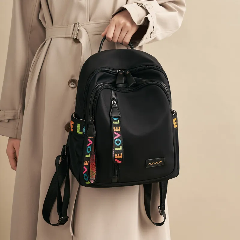 AOKANG Fabric Backpack Commute Bag Canvas Bag Regular Women's Multicolor-26