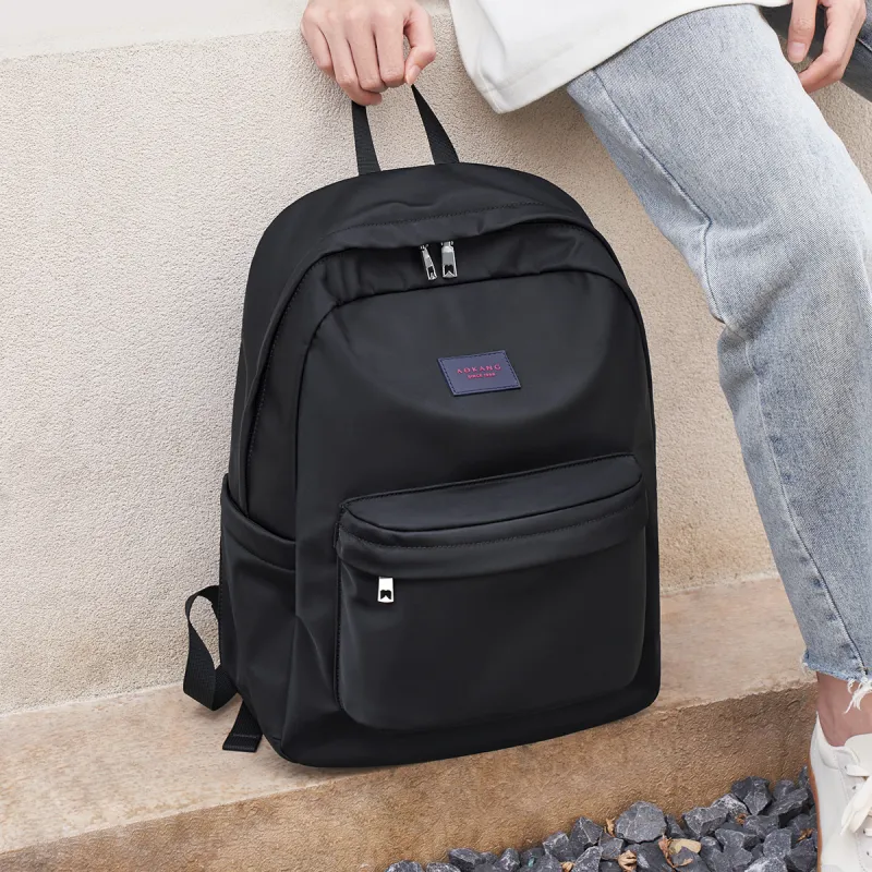 AOKANG Fabric Backpack For Business Travel Regular Unisex Classic Black-1