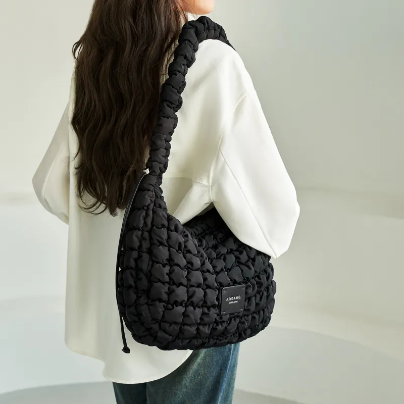 AOKANG Fabric Cloud Bag, Hobo Bag, Shoulder Bag, Commuter Bag Regular Women's Multicolor-2