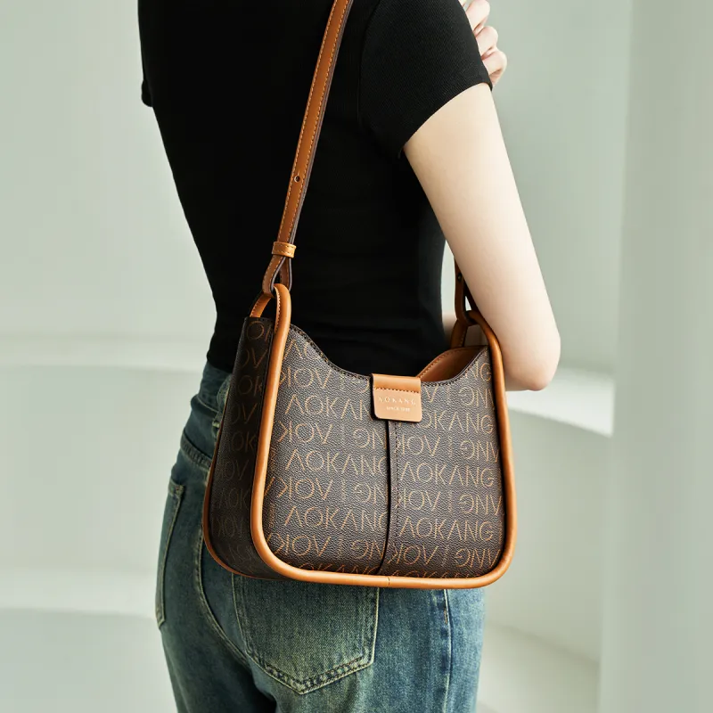 AOKANG PVC Shoulder Bag Regular Women's Cocoa Coffee-3