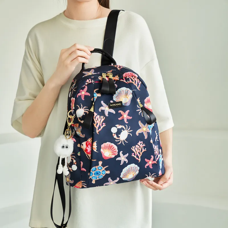 AOKANG Fabric Backpack Regular Women's Multicolor-3