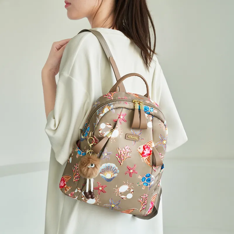 AOKANG Fabric Backpack Regular Women's Multicolor-6