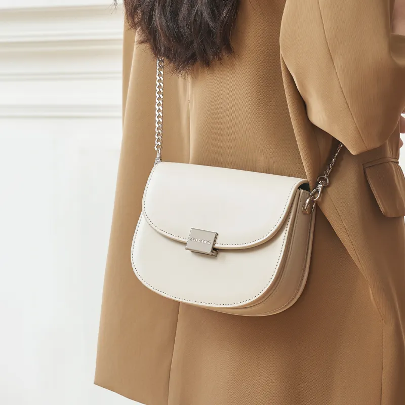 AOKANG Cow Leather Crossbody Bag Women's Caramel/Hepburn Black/Milkshake White/Cream Apricot-12