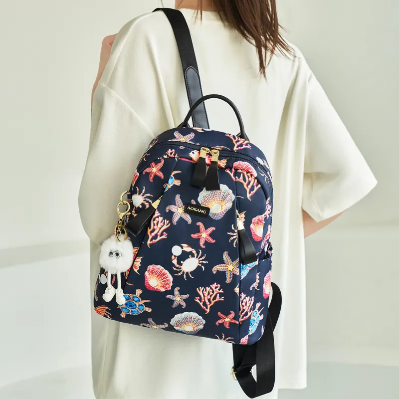 AOKANG Fabric Backpack Regular Women's Multicolor-2