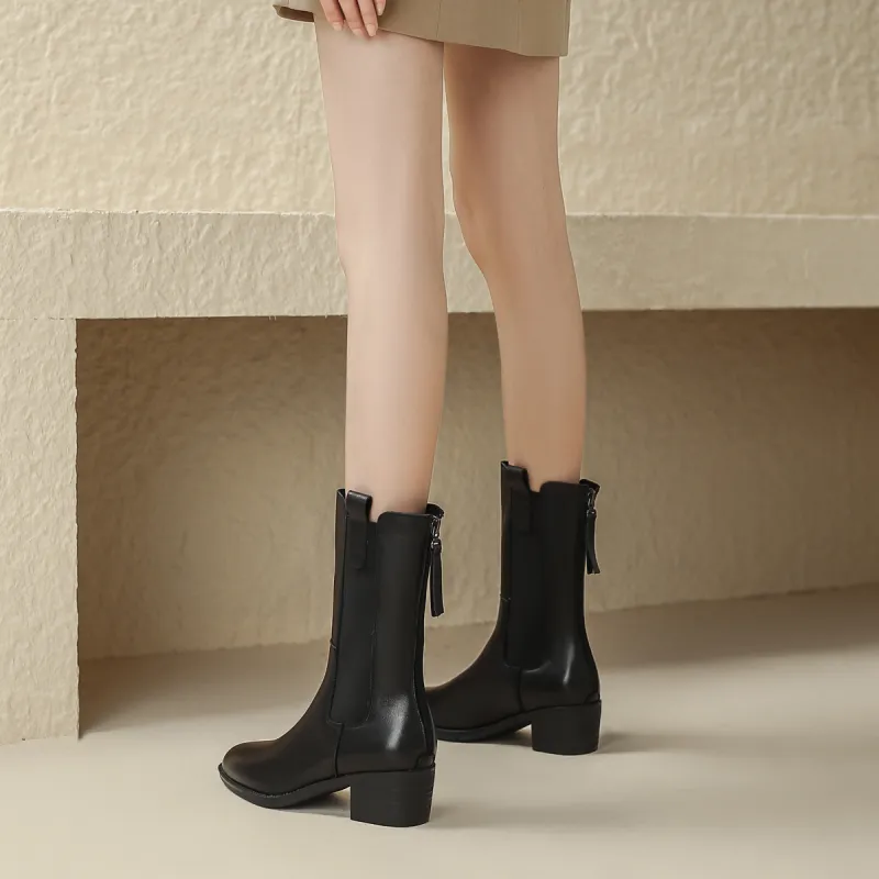 Safiya Sophia Chelsea Boots Low Heel Women's-1