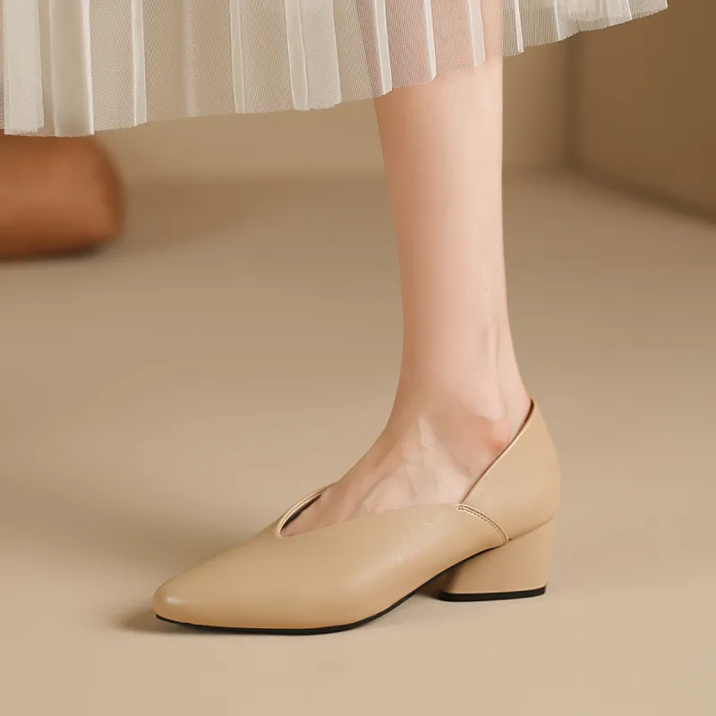 Safiya Chunky Heel High Heels 5cm Women's-11