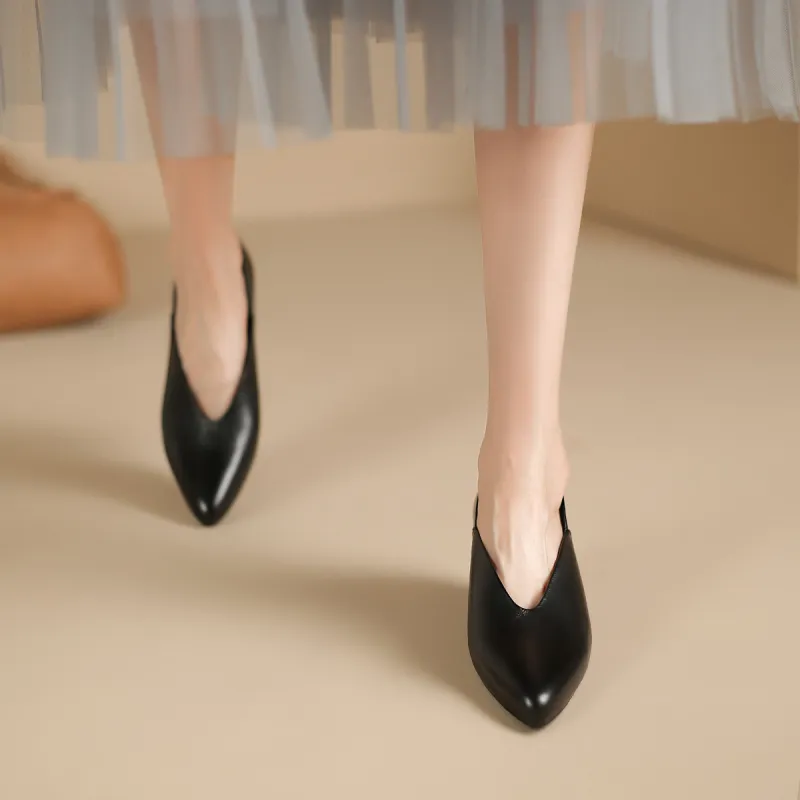Safiya Chunky Heel High Heels 5cm Women's-4