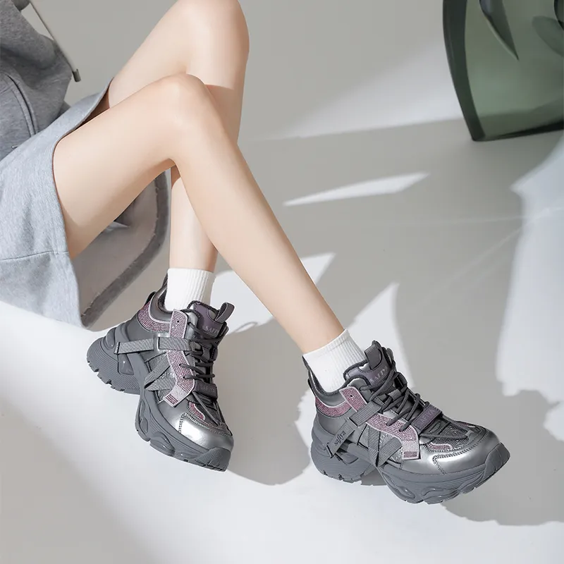 Safiya Mid Top Chunky Sneakers Women's-6