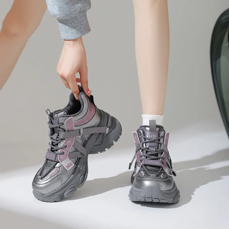 Safiya Mid Top Chunky Sneakers Women's-5