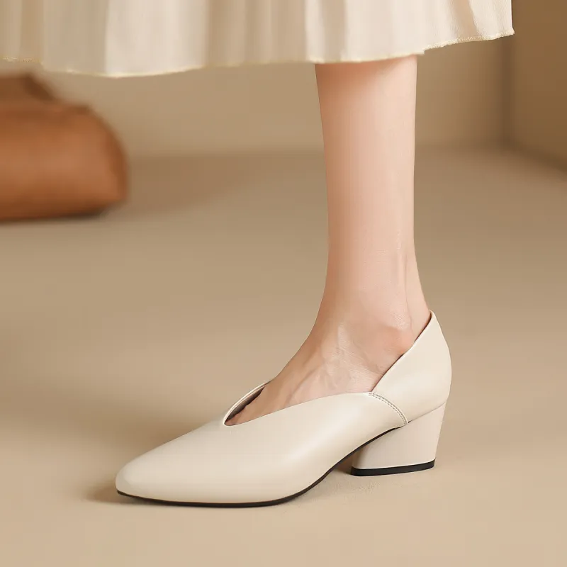 Safiya Chunky Heel High Heels 5cm Women's-6