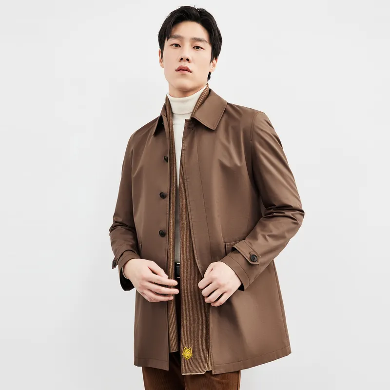 SEPTWOLVES Trench Coats Men-5