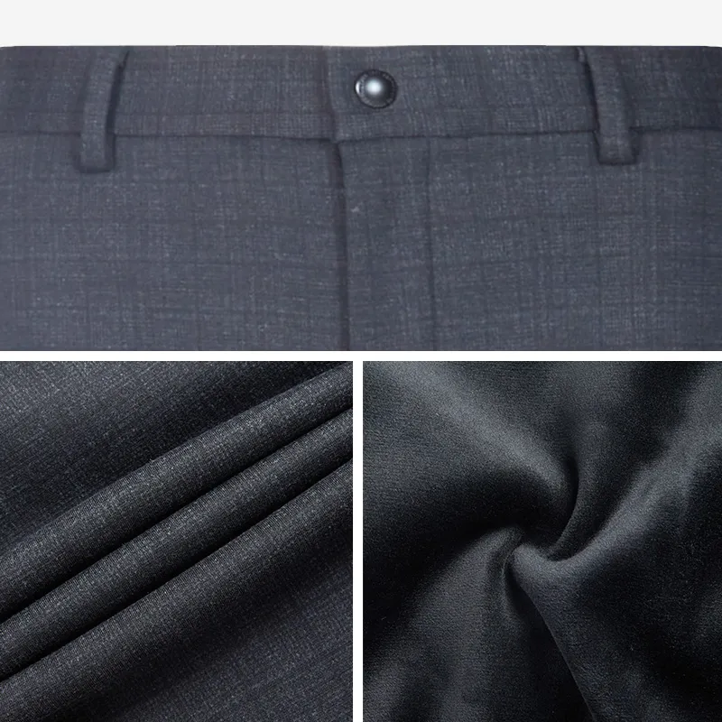 SEPTWOLVES Casual Pants Unisex Black Gray-4