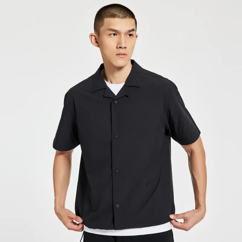 SEPTWOLVES Solid Color Casual Short Sleeved Shirt Men's-7
