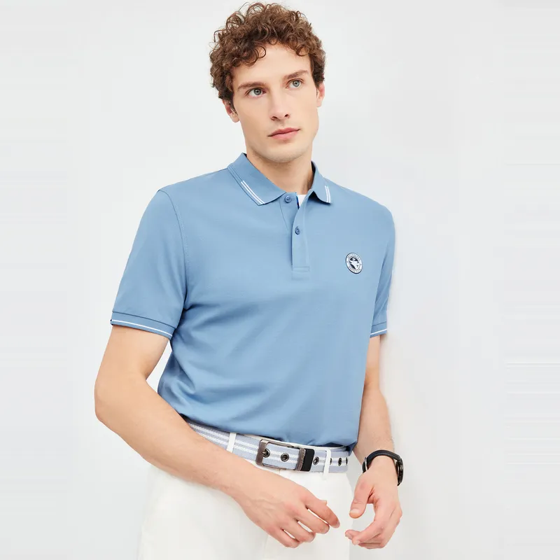 SEPTWOLVES Polo Shirt Men's Gray Blue-2