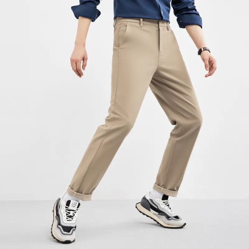 SEPTWOLVES Casual Pants Men Khaki-4