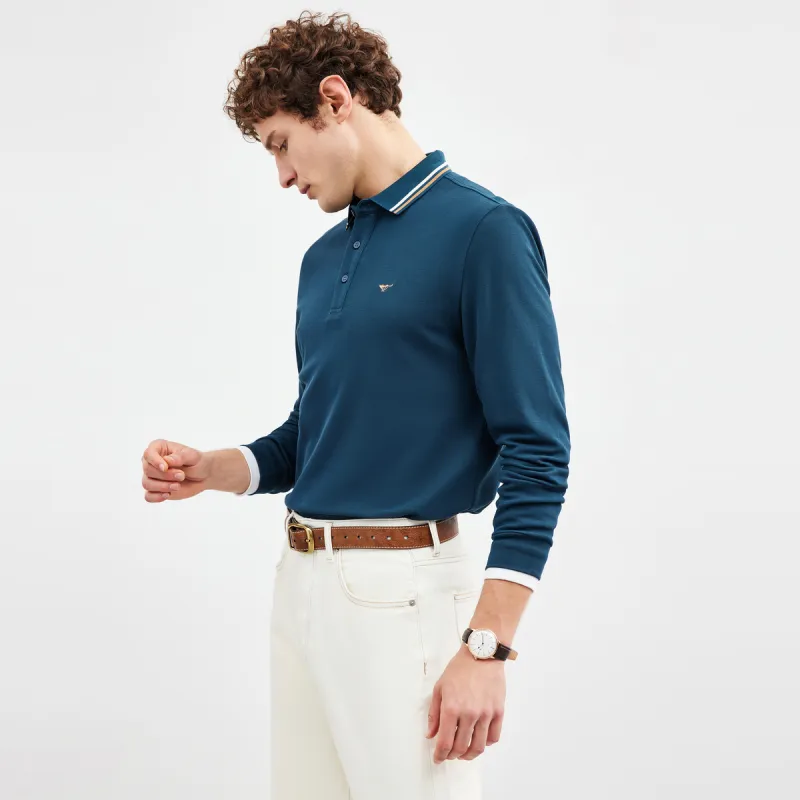 SEPTWOLVES Polo Shirts Men Lake Blue-3
