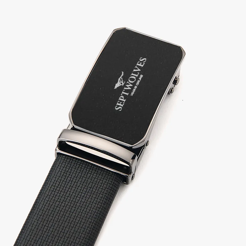 SEPTWOLVES Business Double Layer Texture Leather Belts Men's 3.5cm Width-1