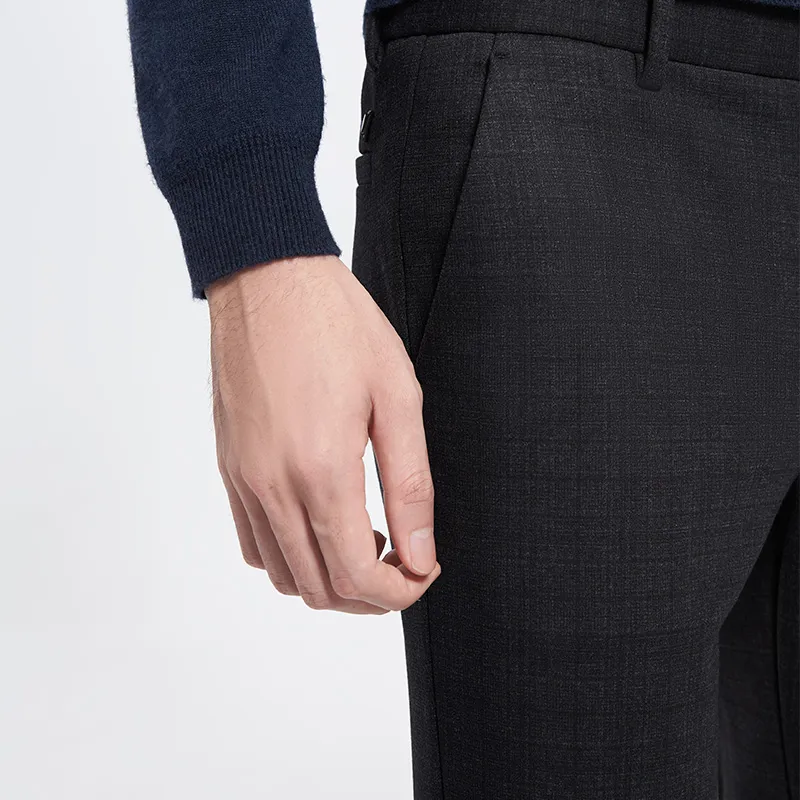 SEPTWOLVES Casual Pants Unisex Black Gray-2
