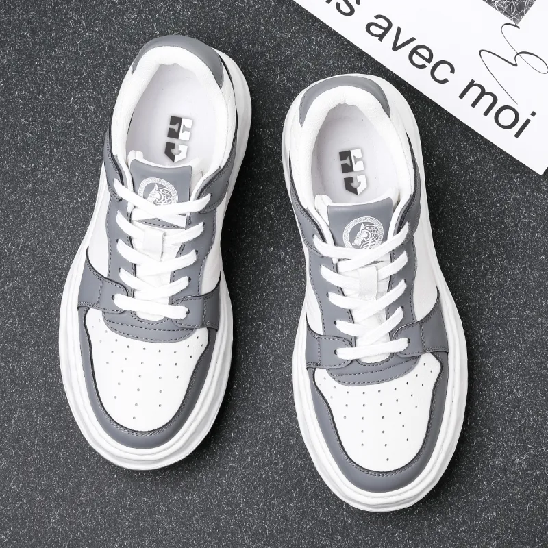 HD Slip Resistant, Abrasion Resistant, Lightweight, Height Increasing Low Top Skateboard Shoes Men's-3