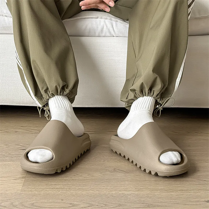 HAPPY DINO Slide Slippers Unisex Beige, Black, Chocolate-9