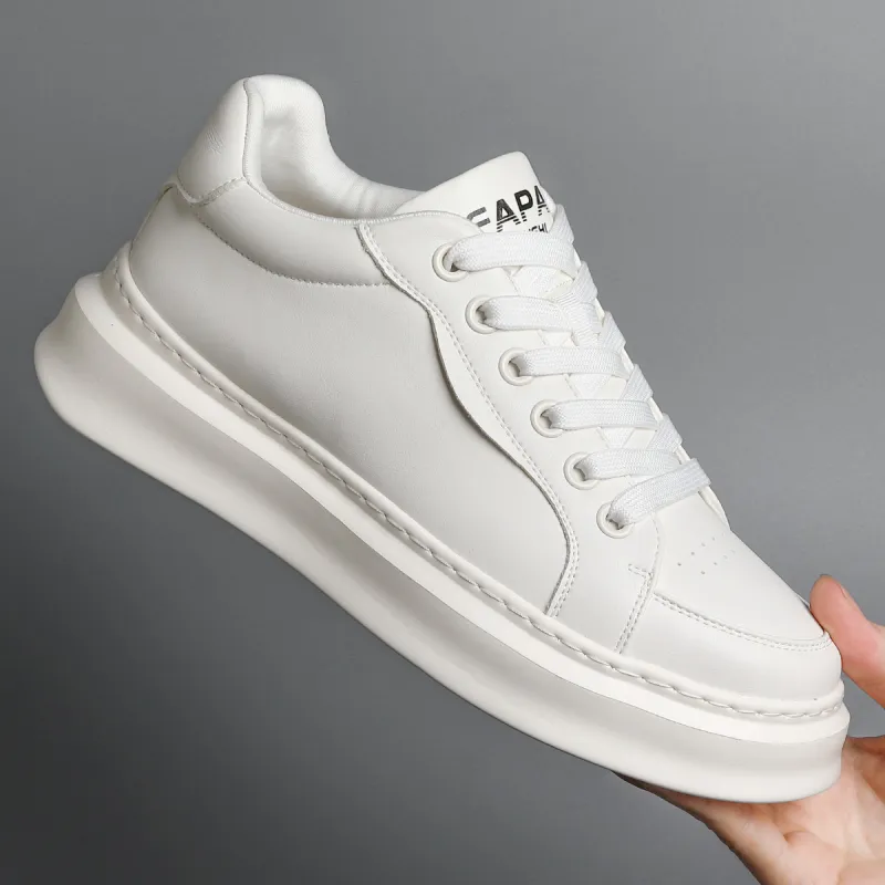 HD Slip Resistant, Abrasion Resistant, Lightweight, Breathable Low Top Skateboard Shoes Men's White-3