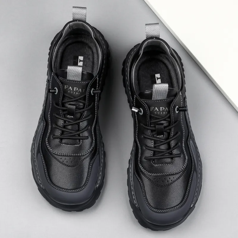 HD Cushioning, Slip Resistant, Abrasion Resistant, Lightweight Coverage Low Top Casual Shoes Men's Black-1