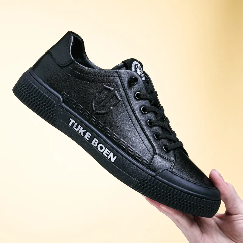 HD Slip Resistant, Abrasion Resistant, Lightweight, Breathable Low Top Skateboard Shoes Men's Black-4