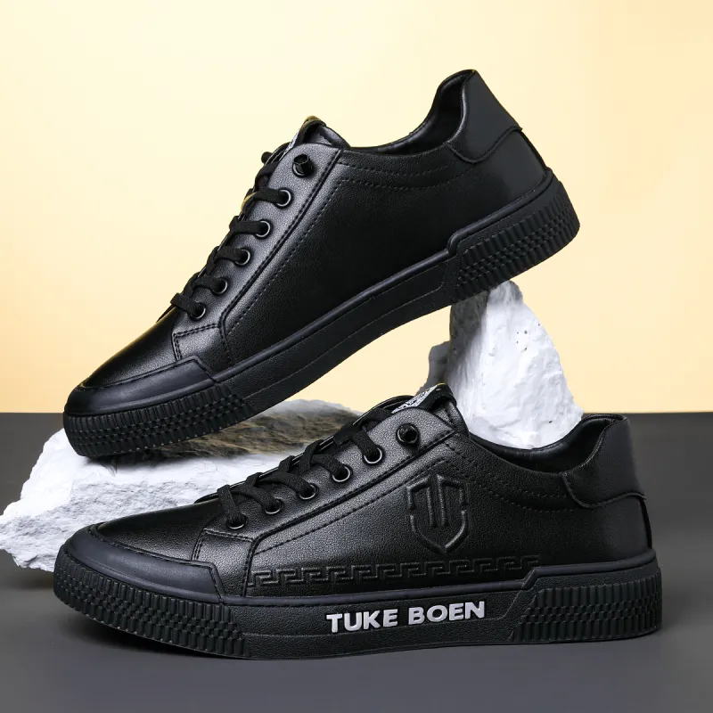 HD Slip Resistant, Abrasion Resistant, Lightweight, Breathable Low Top Skateboard Shoes Men's Black-1
