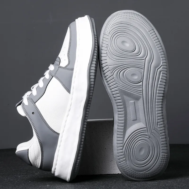 HD Slip Resistant, Abrasion Resistant, Lightweight, Height Increasing Low Top Skateboard Shoes Men's-4
