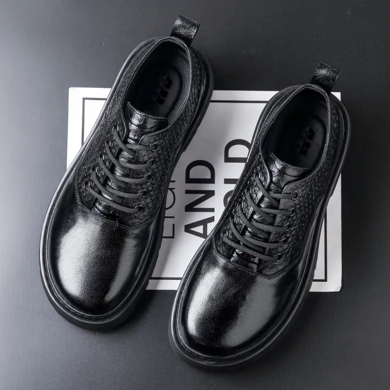 HAPPY DINO Men's Casual Shoes Men Low Top Black-3