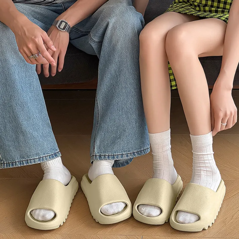 HAPPY DINO Slide Slippers Unisex Beige, Black, Chocolate-1