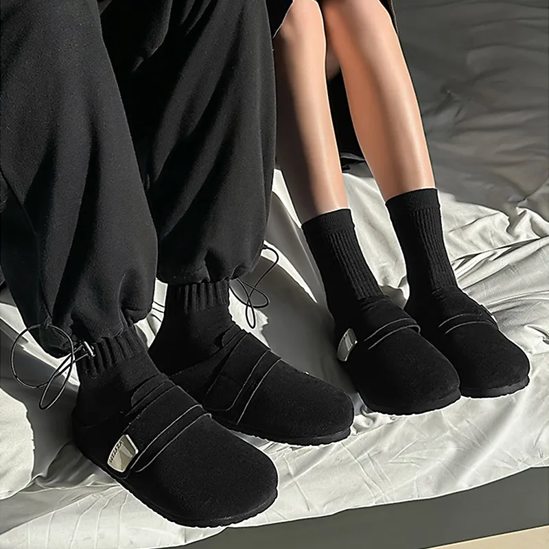 HD Cork Sole Abrasion Resistant Slip Resistant Closed Toe Slippers Unisex-4