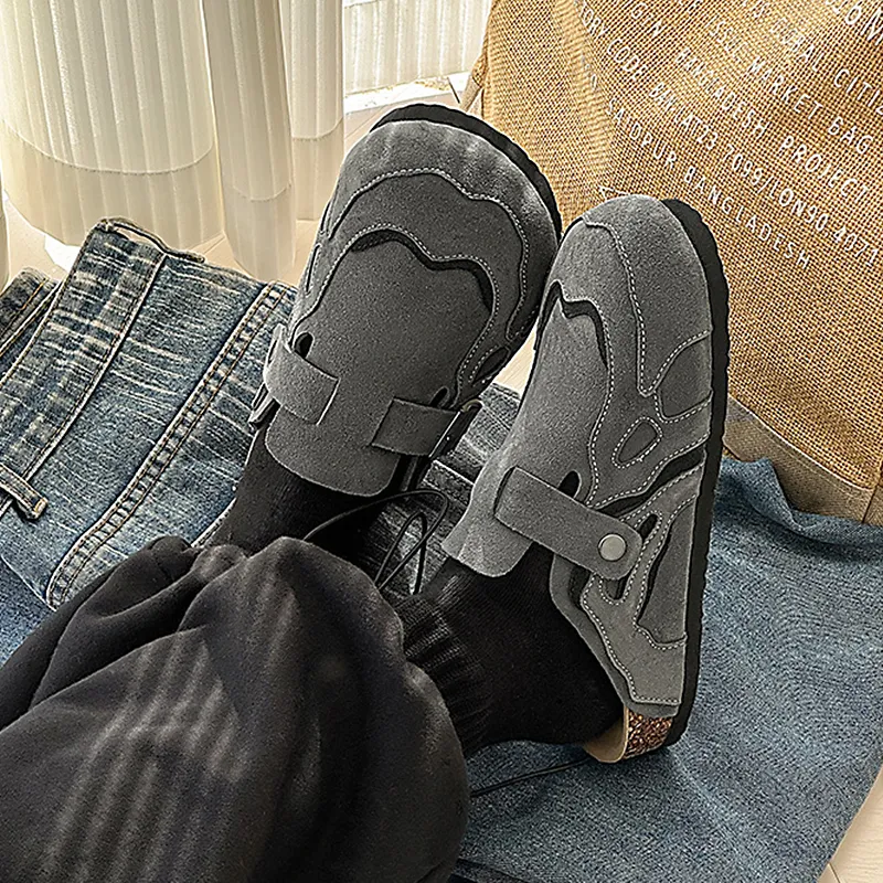HD Cork Sole Abrasion Resistant Slip Resistant Closed Toe Slippers Unisex-10