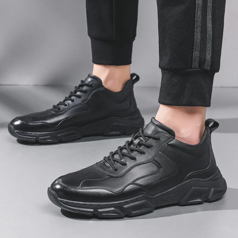 HD Slip Resistant, Abrasion Resistant, Waterproof, Lightweight Low Top Casual Shoes Men's Black-2