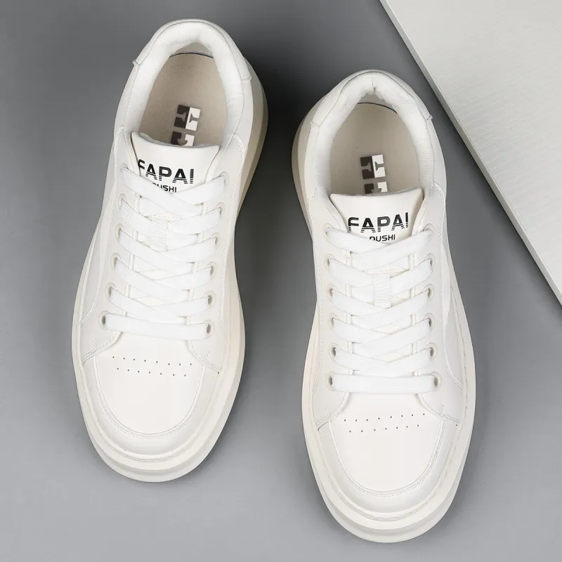 HD Slip Resistant, Abrasion Resistant, Lightweight, Breathable Low Top Skateboard Shoes Men's White-4
