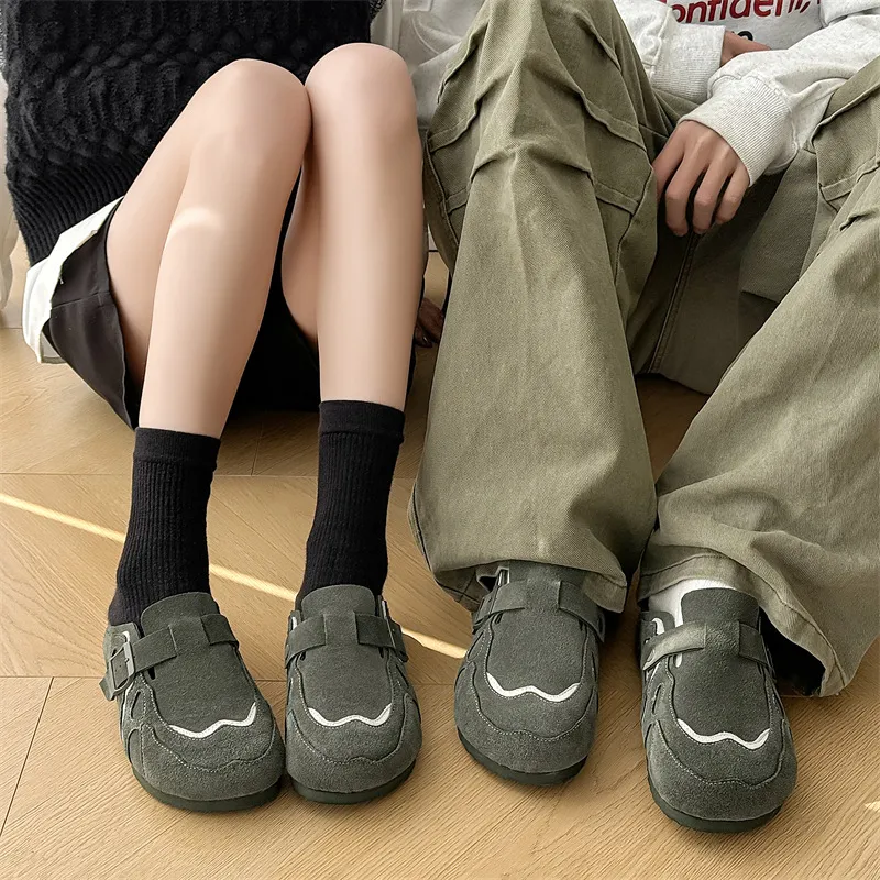 HD Cork Sole Abrasion Resistant Slip Resistant Closed Toe Slippers Unisex-4