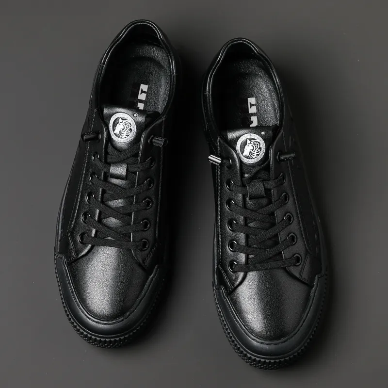 HD Slip Resistant, Abrasion Resistant, Lightweight, Breathable Low Top Skateboard Shoes Men's Black-2