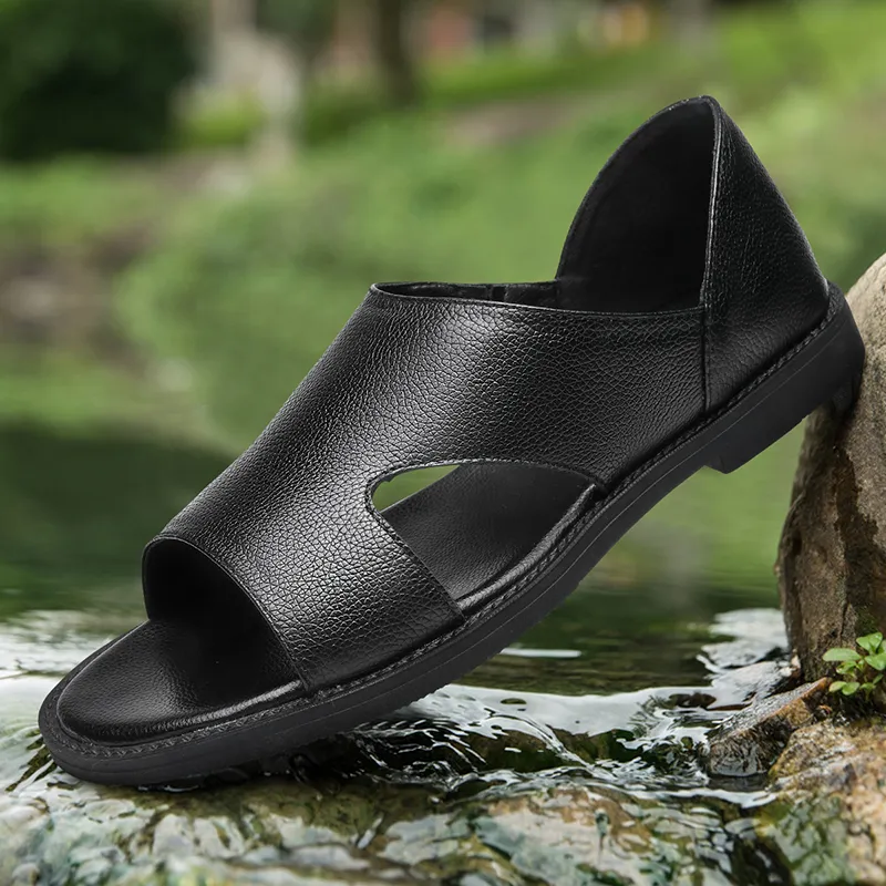 HD One Strap Sandals Men's Black-5