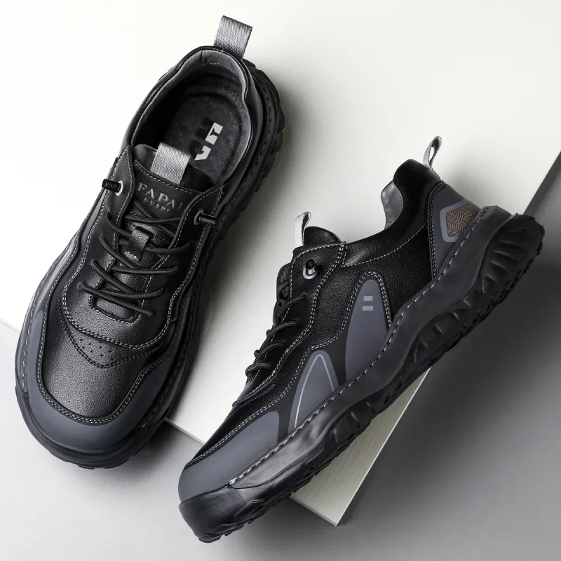 HD Cushioning, Slip Resistant, Abrasion Resistant, Lightweight Coverage Low Top Casual Shoes Men's Black-2