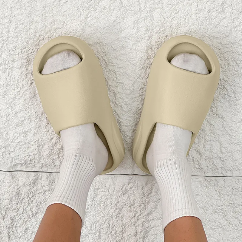 HAPPY DINO Slide Slippers Unisex Beige, Black, Chocolate-3